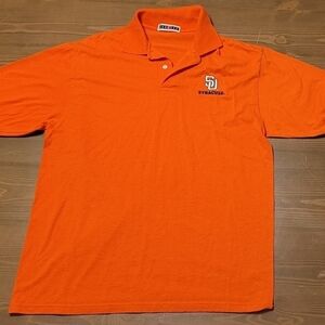 Jerzees Syracuse Orangemen Polo Style Dress Shirt Nice Condition Cuse Orange